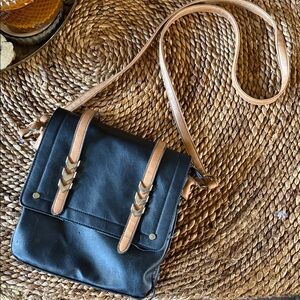 Black and Tan Crossbody Bag